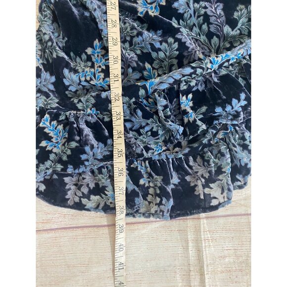 NWT Fab'Rik Women's Blue Floral Long Sleeve Classic Dress - Medium - Picture 8 of 15